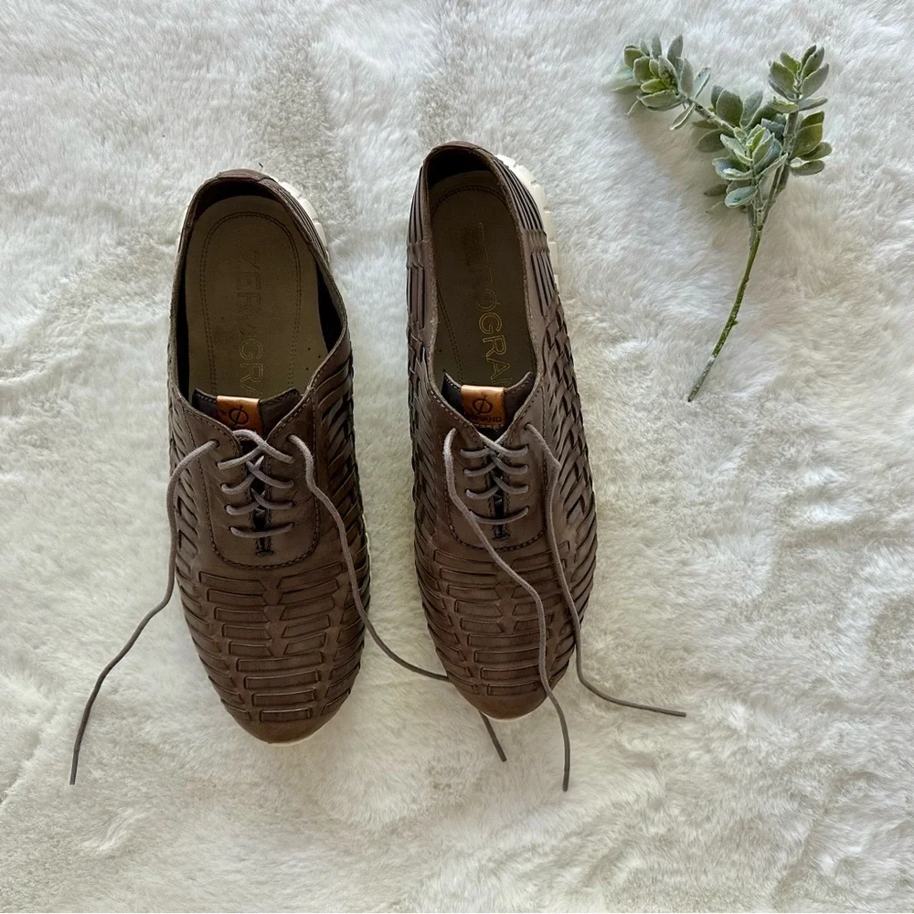 Cole Haan | Women’s Zerogrand Huarache Oxfords - Size 9.5 - Taupe - EUC - Picture 2 of 9